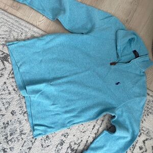 Polo by Ralph Lauren Men's Teal Zip-Up Sweater